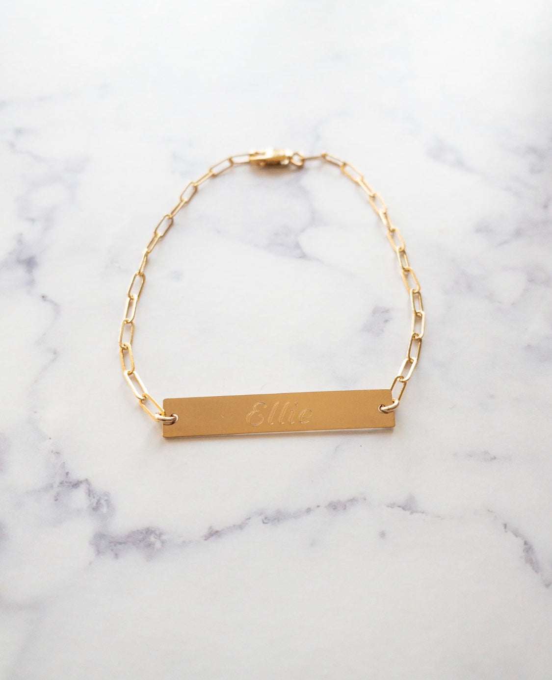 Gold Filled Personalised Engraved Bracelet